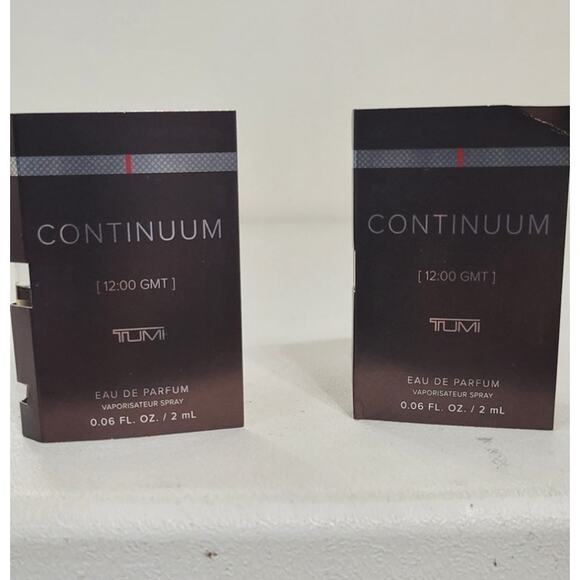 Continuum [ 12:00 GMT ] by Tumi .06oz Sample Eau De Parfum NEW 2 Samples - Picture 1 of 6